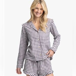 Southern Tide Women's Silverleaf Plaid Lounge Set NWT
